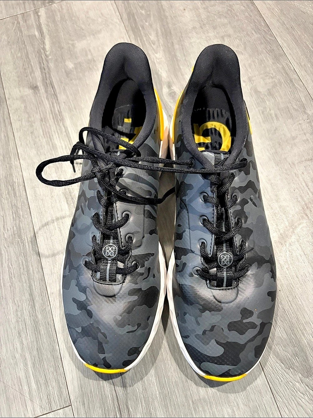 G/FORE MG4+ Spikeless Golf Shoes Camo Black & Yellow